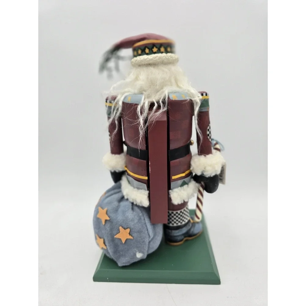 Vintage Nutcracker Santa Figurine Wood &  Resin 12.5